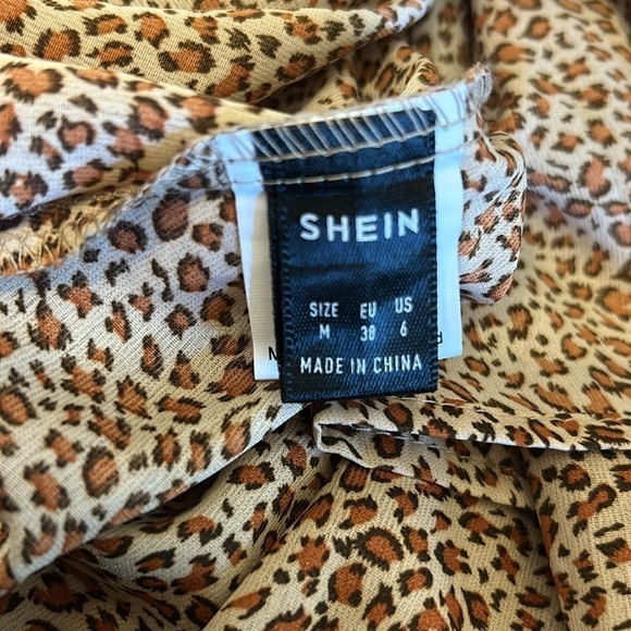 Shein Leopard Print BoHo Dress | SIZE M - Picture 5 of 6